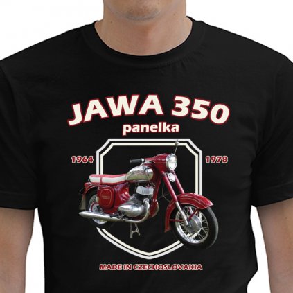 tricko jawa 350 panelka cerne 1