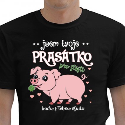 panske tricko prasatko pro stesti new