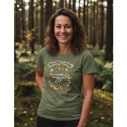 damske tricko houby volaji