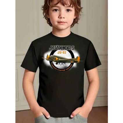 tricko chlapecke junkers ju 52 cerne