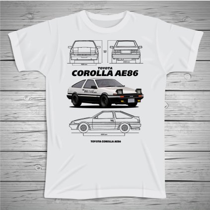 tricko bile toyota corolla ae86