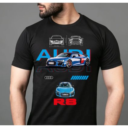 cerne triko audi r 8