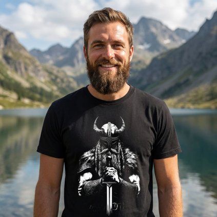 tricko cerne panske viking