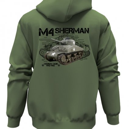 M4sherman olivove mikina new