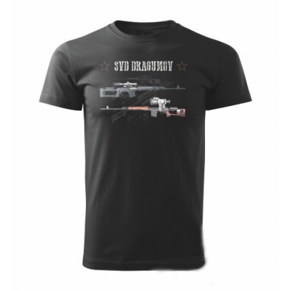 svd dragunov tricko cerne