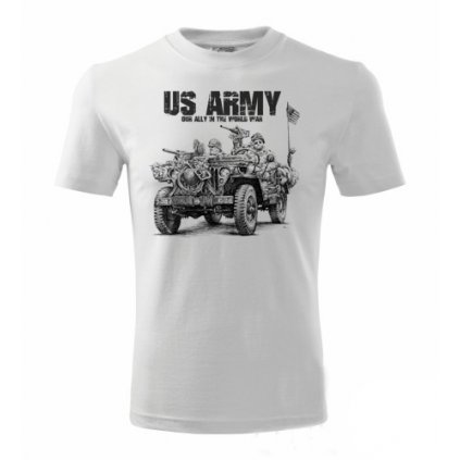 tricko striker bile jeep us army