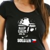 damske tricko striker keep calm and be soldier new