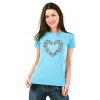 tricko damske tyrkysove srdce kopretiny