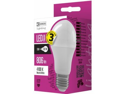LED žárovka Classic A60 6W E27 neutrální bílá