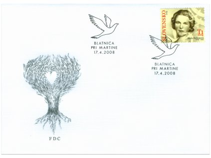 SR 2008 / 419 / Osobnosti - Maša Haľamová / FDC