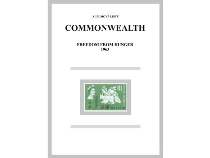 Albumové listy angl kol 1963 Freedom from hunger