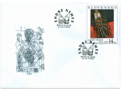 SR 1996 / 102-103 + 107 / Umenie FDC (3)