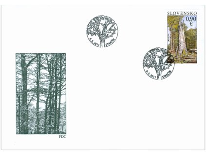 SR 2011 / 497 / EUROPA - Lesy, Národný park Poloniny FDC