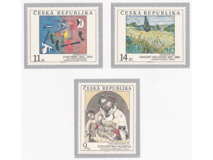 ČR 1993 / 027-029 / Umelecké diela na známkach