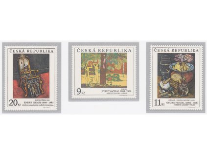 ČR 1996 / 129-131 / Umelecké diela na známkach