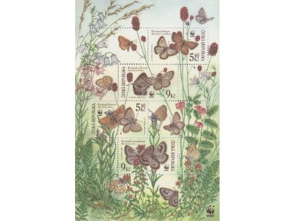 ČR 2002 / 326-329 H / Ochrana prírody - motýle (WWF)