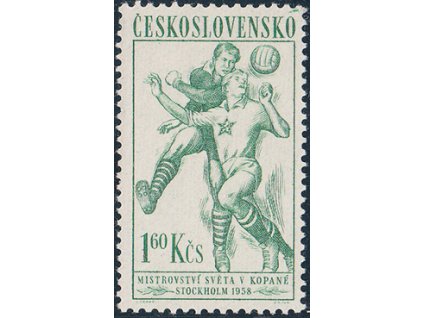 ČS 1958 / 0979 / Šport / Výrobná Chyba v hornom rohu známky **