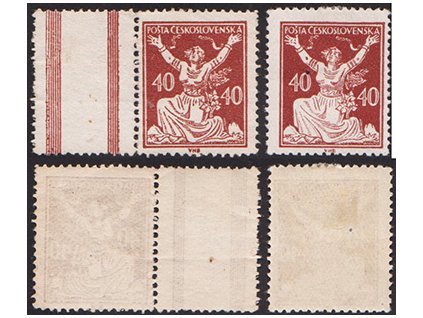 ČSR I 1920 / 154 A / Oslobodená republika / rôzne zúbkovania *