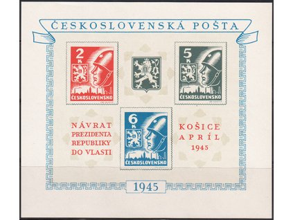 ČS 1945 / 0360-0362 H / Košické vydanie / DCH zlomená tlapa  **