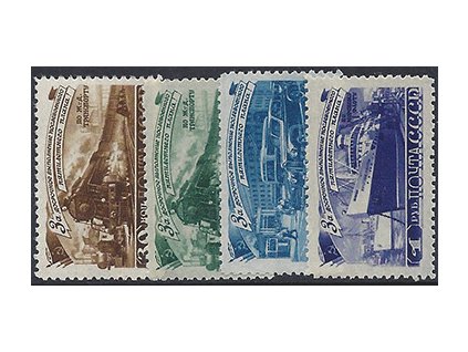 ZSSR 1948 /1252-1255/ Splnenie päťročnice v doprave **