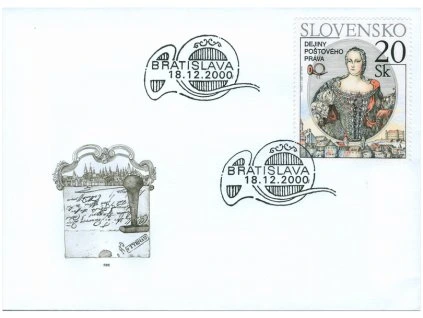 SR 2000 / 224 / Dejiny poštového práva FDC