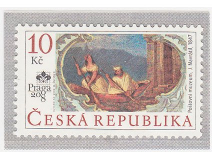 ČR 2008 / 549 / J. Navrátil - nástenná malba z Poštového múzea, Praga 2008