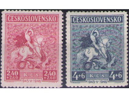 ČS 1946 / 0433-0434 / 1. výročie májového povstania  **