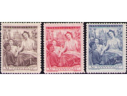 ČS 1948 / 0467-0469 / XI. všesokolský zlet  **
