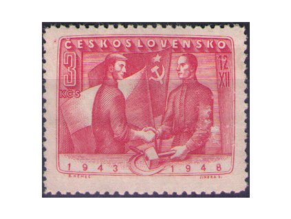 ČS 1948 / 0493 / Výročie zmluvy so ZSSR  **