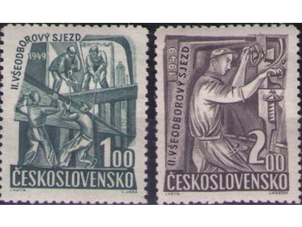 ČS 1949 / 0525-0526 / II. všeodborový zjazd  **