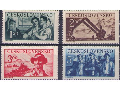ČS 1950 / 0542-0545 / Výročie oslobodenia (OT)  **