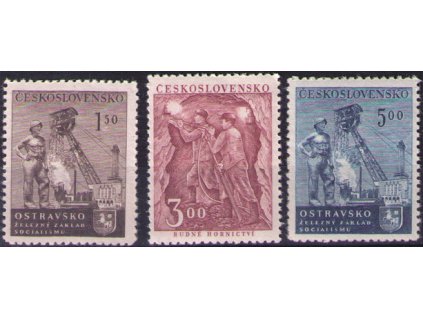ČS 1951 / 0612-0614 / Deň baníkov **