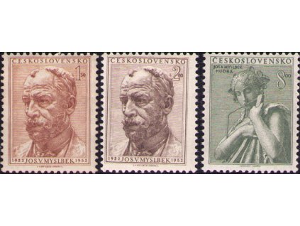 ČS 1952 / 0658-0660 / J. V. Myslbek **