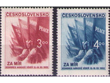 ČS 1952 / 0698-0699 / Kongres za mier **