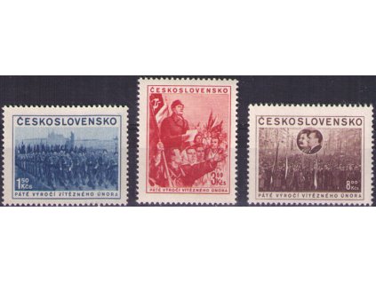 ČS 1953 / 0704-0706 / 5. výročie Februára **