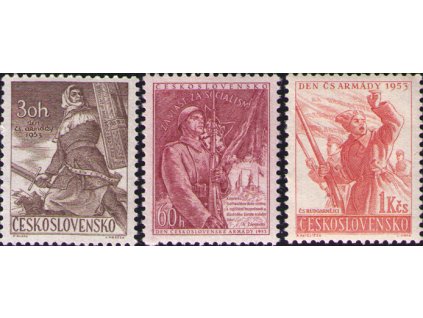 ČS 1953 / 0750-0752 / Deň čsl. armády **