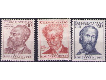 ČS 1954 / 0791-0793 / Rok českej hudby **