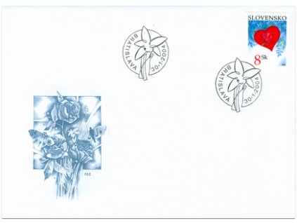 SR 2004 / 318 / Valentín - srdiečko  FDC