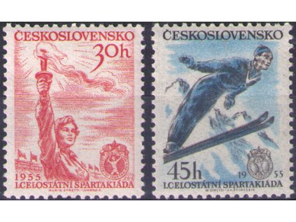 ČS 1955 / 0814-0815 / I. Spartakiáda **
