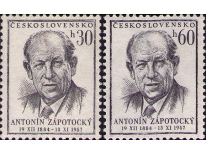 ČS 1957 / 0965-0966 / A. Zápotocký **
