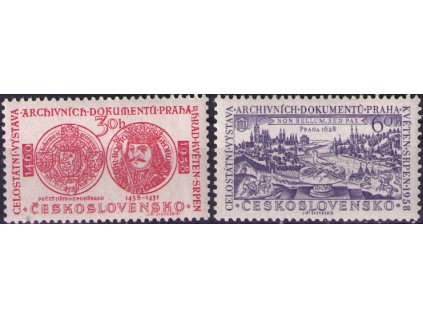 ČS 1958 / 0991-0992 / Výstava archívnych dokumentov **
