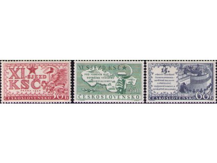 ČS 1958 / 0993-0995 / XI. zjazd KSČ **