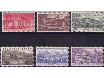 ČS 1958 / 1003-1008 / Čs. kúpele **