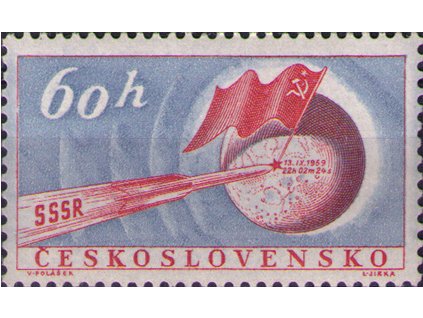 ČS 1959 / 1069 / Sov. raketa na Mesiaci **
