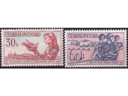 ČS 1960 / 1117-1118 / Čs. Červený kríž a Čs. požiarnici **