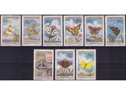 ČS 1961 / 1217-1225 / Motýle **