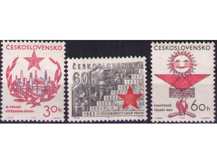 ČS 1963 / 1291-1293 / Výročie Februára **