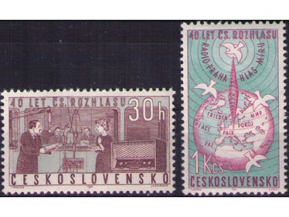 ČS 1963 / 1311-1312 / 40. výročie čs. rozhlasu **