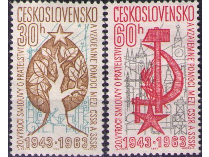ČS 1963 / 1344-1345 / Výročie zmluvy ČSSR-ZSSR **