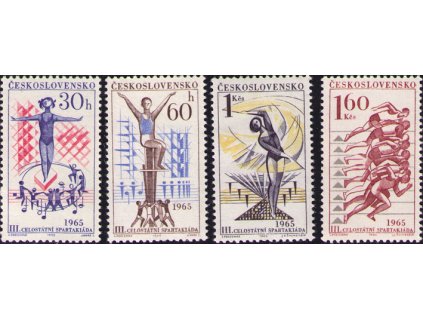 ČS 1965 / 1444-1447 / III. celoštátna spartakiáda **